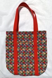 Handmade Táska - GEOMETRIKUS KOCKÁS
