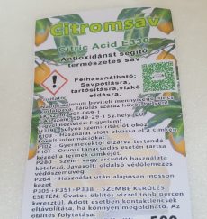 Citromsav étkezési minőségű - 100 g Citromsav étkezési minőségű - 100 g